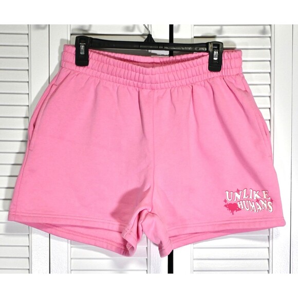 Unlike Humans Pants - Unlike Humans Pink Sweat Shorts Women’s M Elastic Waist Lounge Casual
